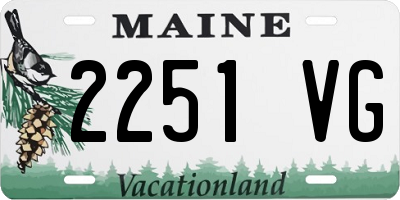 ME license plate 2251VG