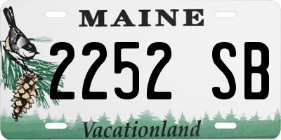 ME license plate 2252SB