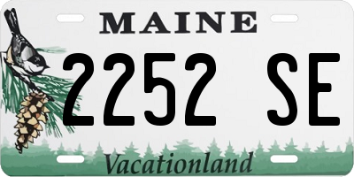 ME license plate 2252SE