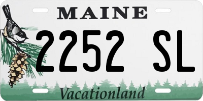 ME license plate 2252SL