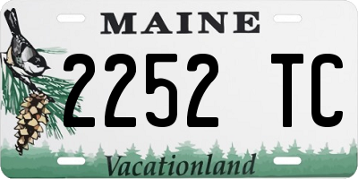 ME license plate 2252TC