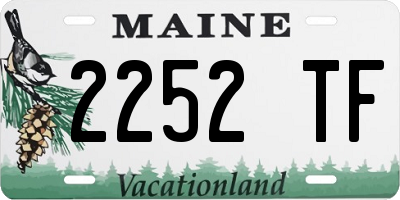 ME license plate 2252TF
