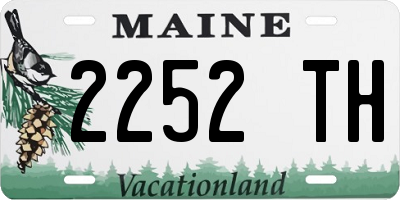 ME license plate 2252TH