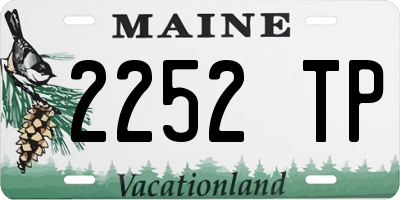 ME license plate 2252TP