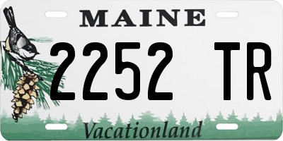 ME license plate 2252TR
