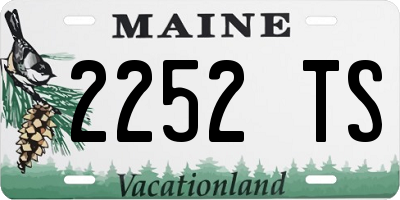 ME license plate 2252TS