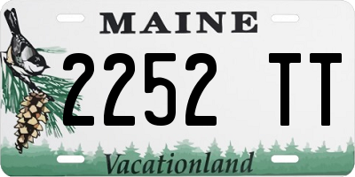 ME license plate 2252TT