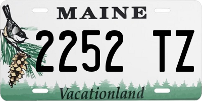 ME license plate 2252TZ