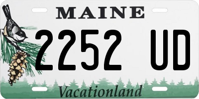 ME license plate 2252UD