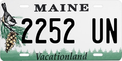 ME license plate 2252UN