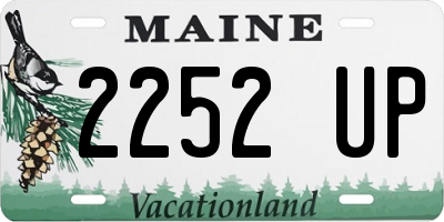 ME license plate 2252UP