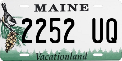 ME license plate 2252UQ