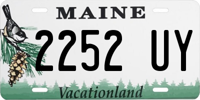 ME license plate 2252UY