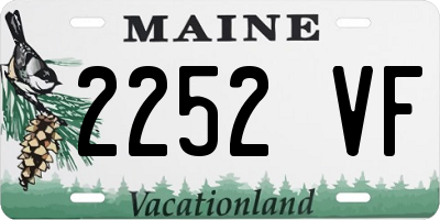 ME license plate 2252VF
