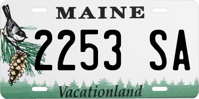 ME license plate 2253SA