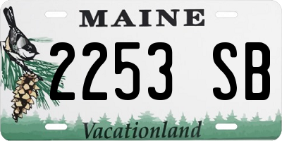 ME license plate 2253SB