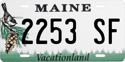 ME license plate 2253SF