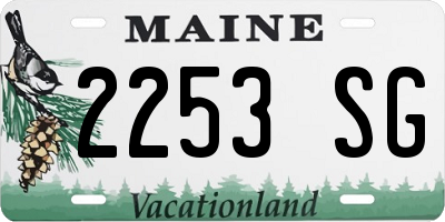 ME license plate 2253SG