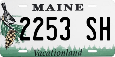 ME license plate 2253SH