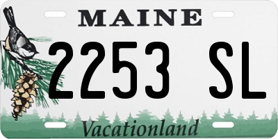 ME license plate 2253SL