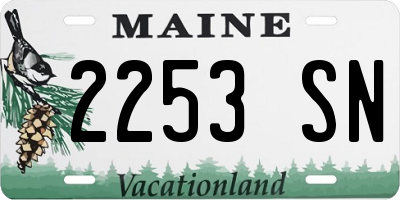 ME license plate 2253SN