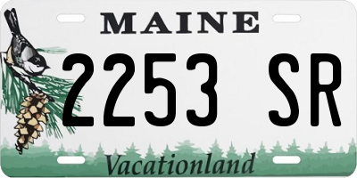 ME license plate 2253SR