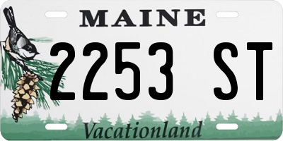 ME license plate 2253ST
