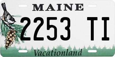 ME license plate 2253TI