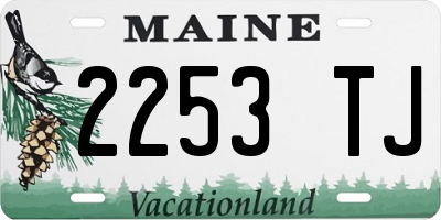 ME license plate 2253TJ