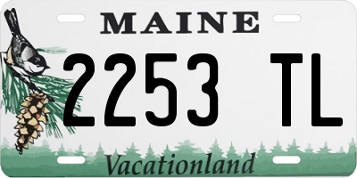 ME license plate 2253TL