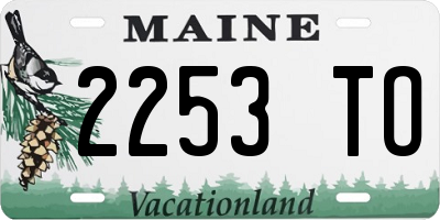 ME license plate 2253TO