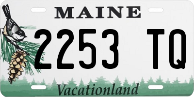 ME license plate 2253TQ
