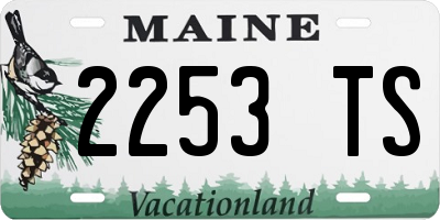 ME license plate 2253TS