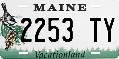 ME license plate 2253TY