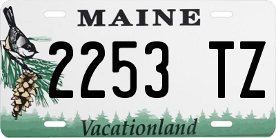 ME license plate 2253TZ