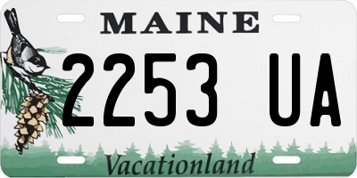ME license plate 2253UA