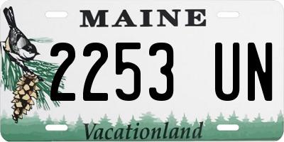 ME license plate 2253UN