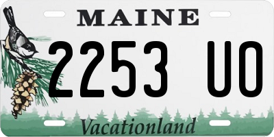 ME license plate 2253UO