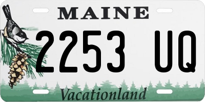 ME license plate 2253UQ