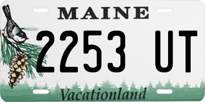 ME license plate 2253UT