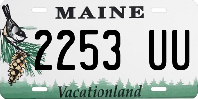 ME license plate 2253UU