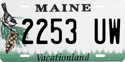 ME license plate 2253UW