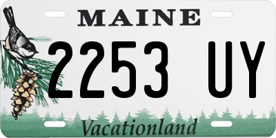 ME license plate 2253UY