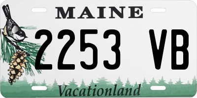 ME license plate 2253VB