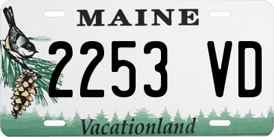 ME license plate 2253VD