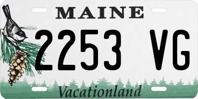 ME license plate 2253VG