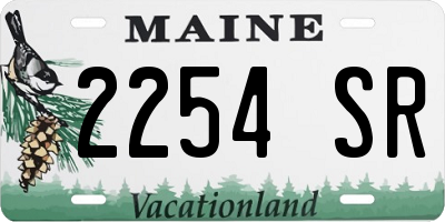 ME license plate 2254SR