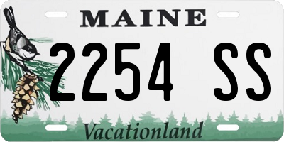 ME license plate 2254SS