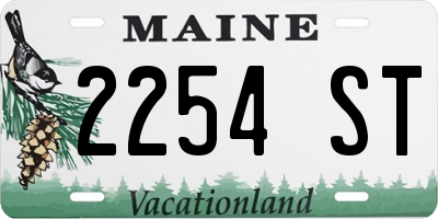 ME license plate 2254ST
