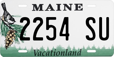 ME license plate 2254SU